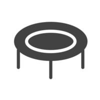 trampoline glyph zwart pictogram vector