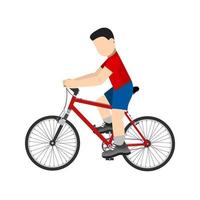 fietsen persoon plat veelkleurig pictogram vector