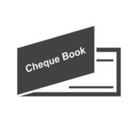 check boek glyph zwart pictogram vector