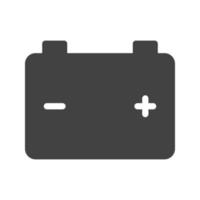 batterij glyph zwart pictogram vector