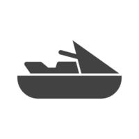 jetski glyph zwart pictogram vector