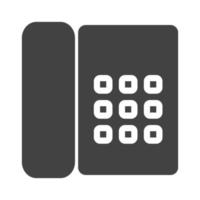 telefoon glyph zwart pictogram vector