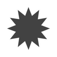 explosie i glyph zwart pictogram vector