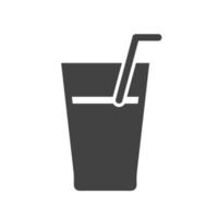 frisdrank glyph zwart pictogram vector