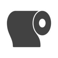 tissue roll glyph zwart pictogram vector