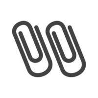 paperclips glyph zwart pictogram vector