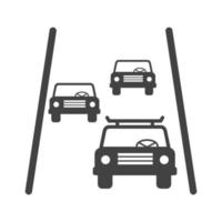 snelweg glyph zwart pictogram vector