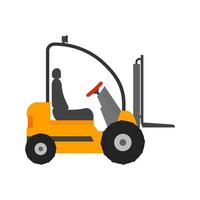 lifter vrachtwagen plat veelkleurig pictogram vector