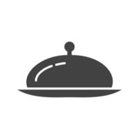 serveer diner glyph zwart pictogram vector
