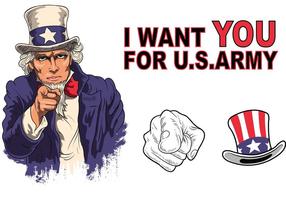 Uncle sam vector pack