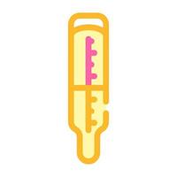 medische kwik thermometer kleur pictogram vectorillustratie vector