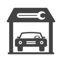 tankstation glyph zwart pictogram vector