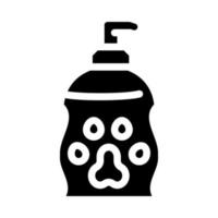 vloeibare zeep voor wassen dier glyph pictogram vectorillustratie vector