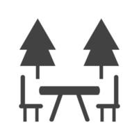 park glyph zwart pictogram vector