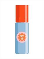 zonnebrandspray met spf. zomer huidverzorging cosmetisch product sjabloon. vector