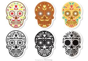 Dia de Los Muertos Suiker Schedel Vector Pack