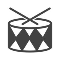 drums glyph zwart pictogram vector