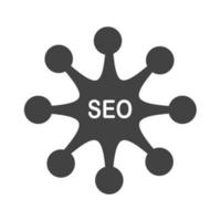 seo promotie glyph zwart pictogram vector