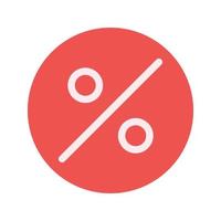 percentage plat veelkleurig pictogram vector