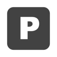 parkeren teken glyph zwart pictogram vector