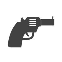 revolver glyph zwart pictogram vector