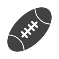 rugbybal glyph zwart pictogram vector