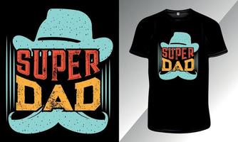super vader-vader typografie t-shirtontwerp, vaderdag typografie t-shirtontwerp om af te drukken vector