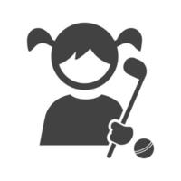 hockey glyph zwart pictogram spelen vector