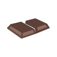 chocoladekoekje plat veelkleurig pictogram vector