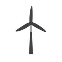 windmolen glyph zwart pictogram vector