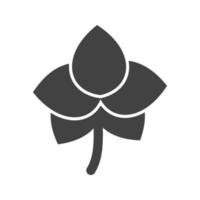 orchidee glyph zwart pictogram vector