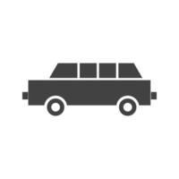 limousine glyph zwart pictogram vector