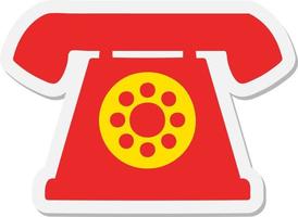 oude stijl telefoon sticker vector