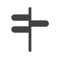 straatnaamborden i glyph zwart pictogram vector