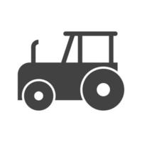 tractor glyph zwart pictogram vector
