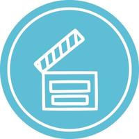 film klepel bord cirkelvormig pictogram vector