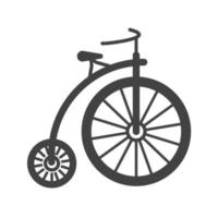 fiets ii glyph zwart pictogram vector