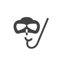 snorkel glyph zwart pictogram vector