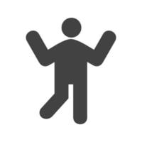 dansen glyph zwart pictogram vector