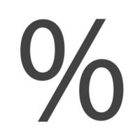 percentage glyph zwart pictogram vector