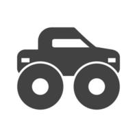 monster truck glyph zwart pictogram vector