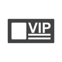 vip-kaart glyph zwart pictogram vector