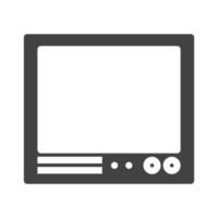 televisie glyph zwart pictogram vector