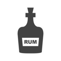 fles rum glyph zwart pictogram vector