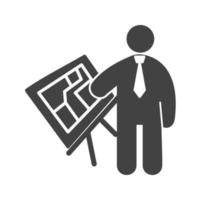 architect glyph zwart pictogram vector