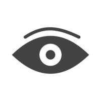 één oog glyph zwart pictogram vector