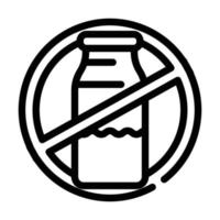 lactose zuivelproduct gratis lijn pictogram vectorillustratie vector