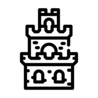 toren gebouw van vintage kasteel lijn pictogram vectorillustratie vector