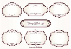 Vintage label set vector