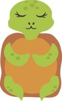 tropische schattige schildpad safari dier clipart vector